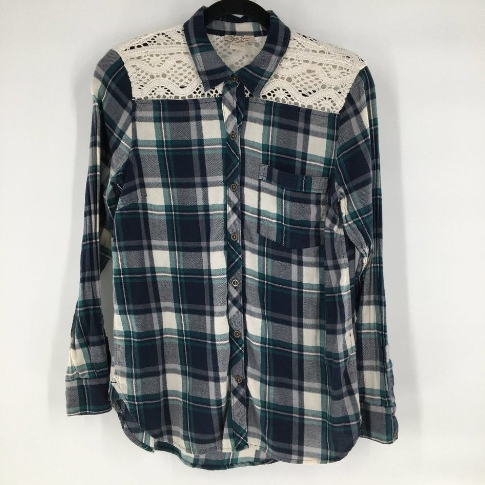 LUCKY BRAND Embroidered Knitted Blouse (W2-158) ⁂
